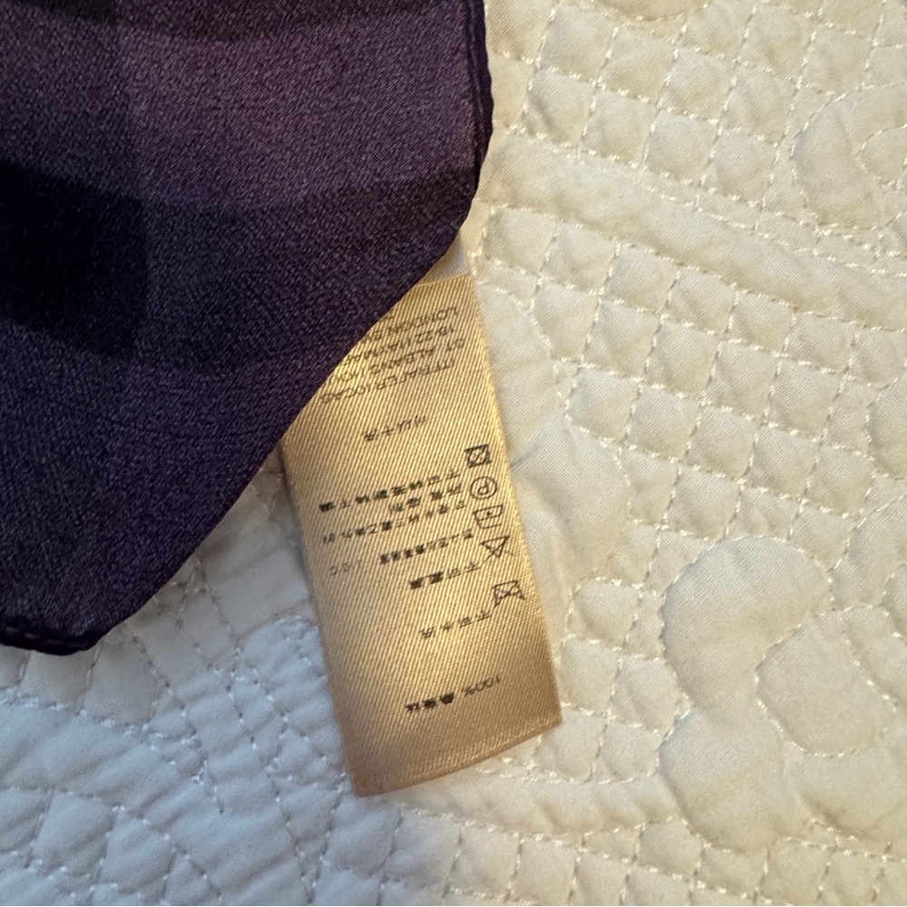Burberry purple check square scarf - Picture 5 of 5